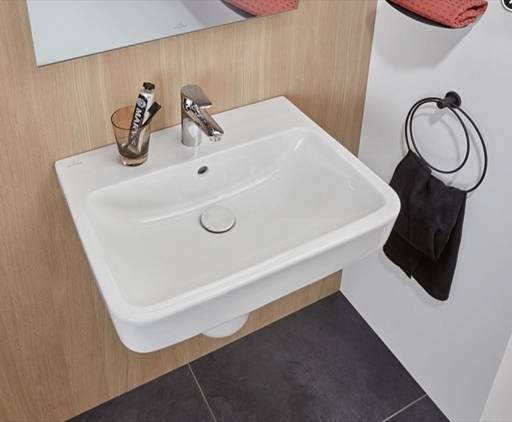 VB Waschbecken O.novo 4A4160 600x460mm Eckig Weiß Alpin