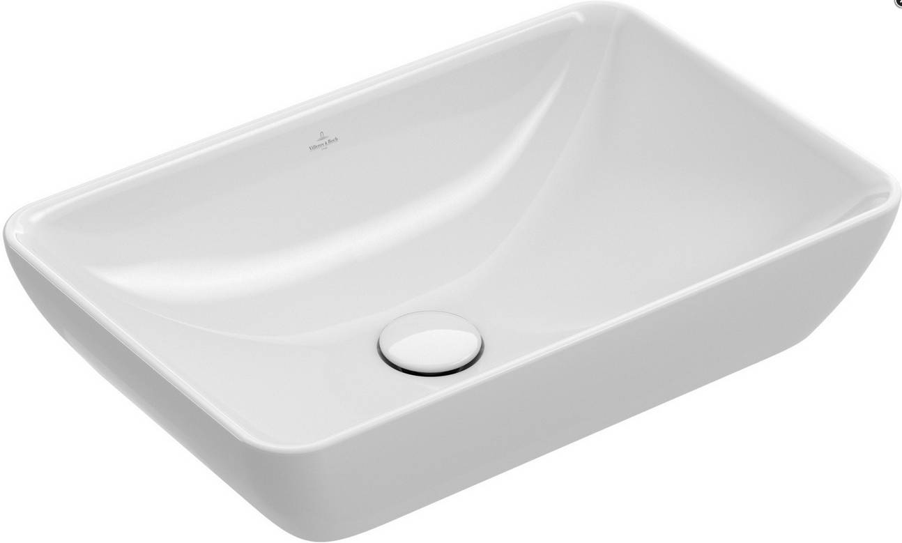 V+B Halbeinbau-Aufsatz-WT Venticello 550x360mm o. HL mit ÜL weiß ceramicplus