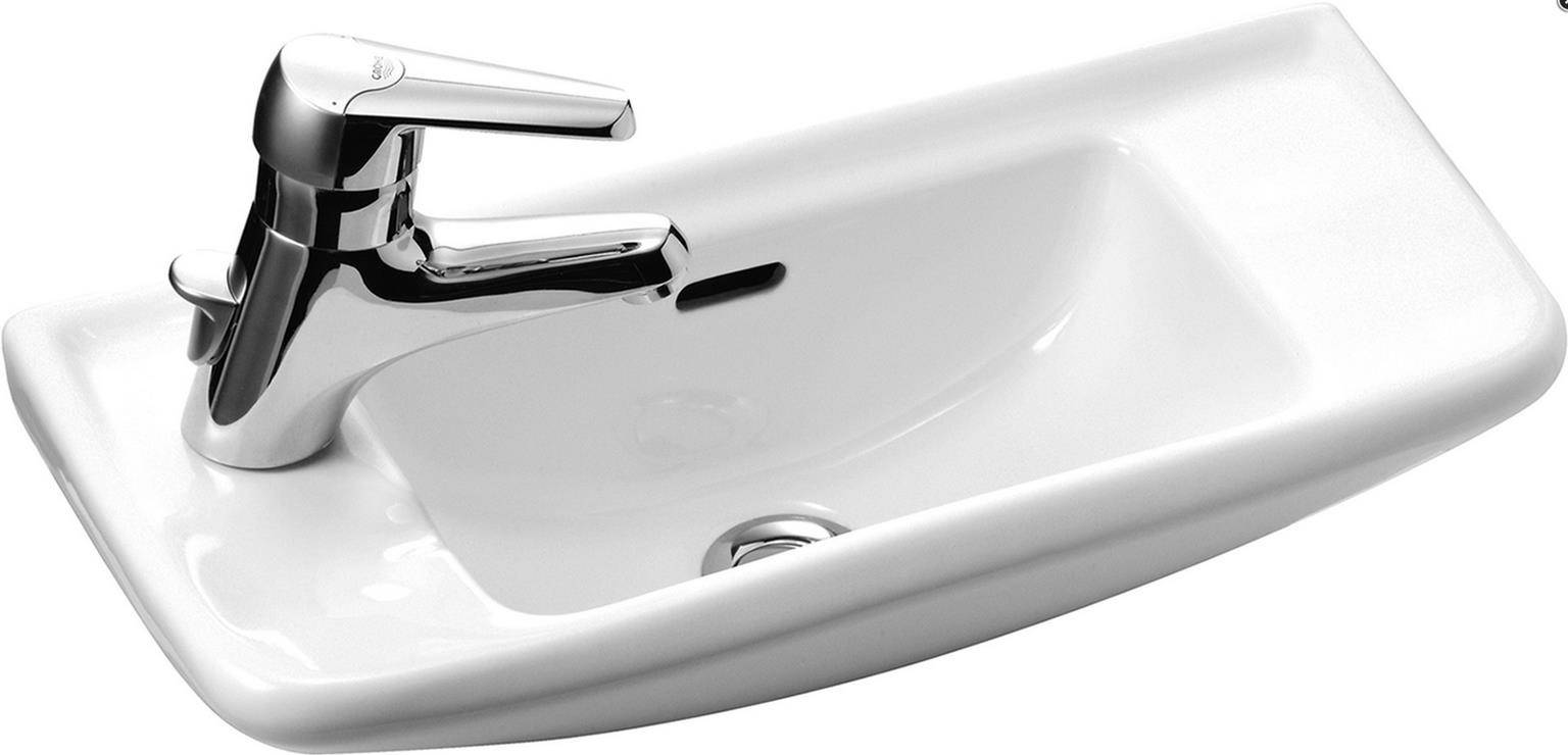 V+B Handwaschbecken Saval 2.0 HL seitl. vorgest m ÜL 515x230x170mm we