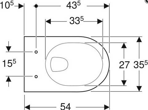 Geberit Wand-Tiefspül-WC Renova 540mm Ausladung weiß