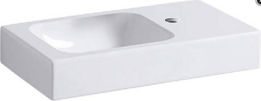 Geberit Waschtisch iCon m HL u Ablage R o ÜL 530x310mm weiß