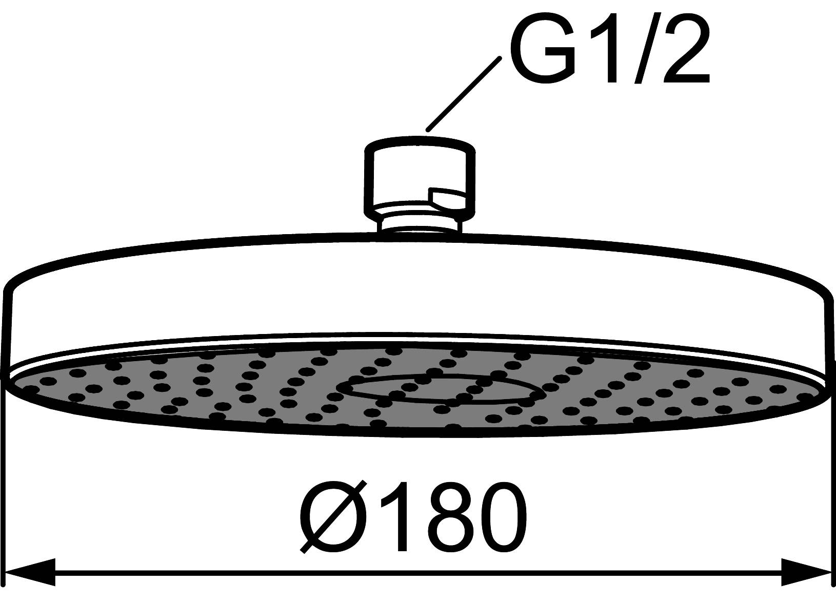 Mora MMIX Duschkopf 180mm chrom