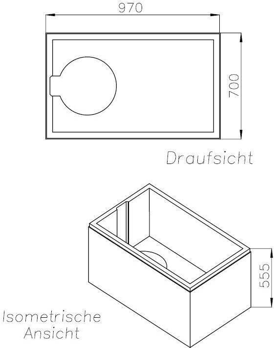 Schröder Badewannenträger für Malibu Top 170x100 rechts