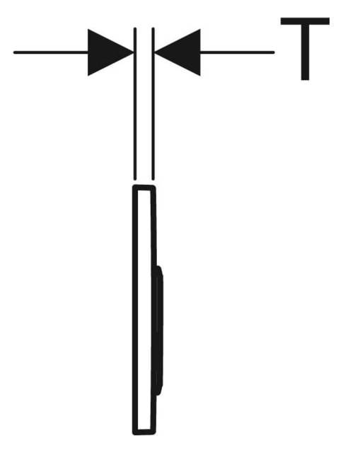 Geberit Omega20 Betätigungsplatte für 2-Mengen-Spülung: Platte und Tasten: hochglanz-verchromt, Designringe: mattverchromt