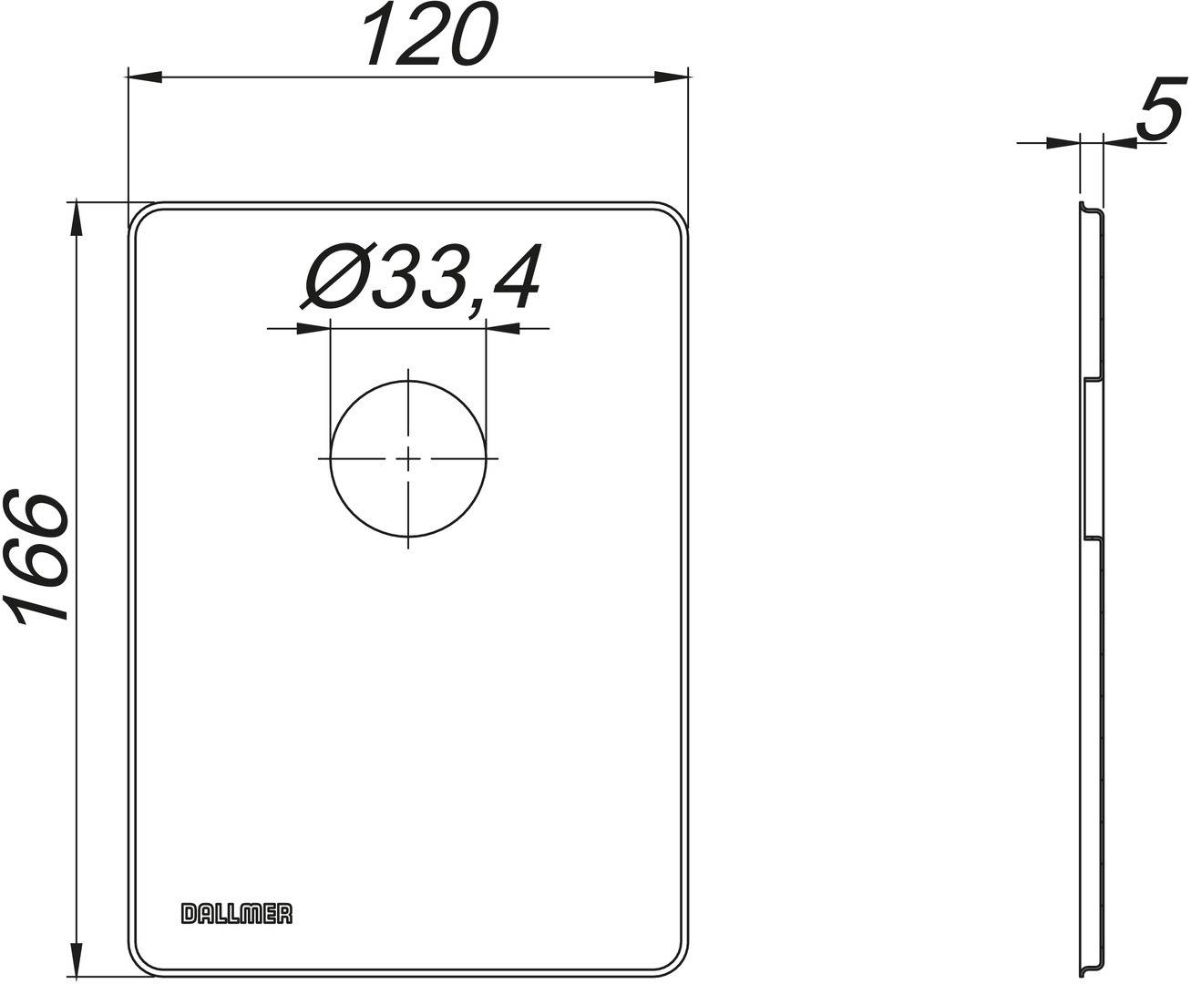 Dallmer Abdeckplatte zu WE-Siphon HL 400 edelstahl