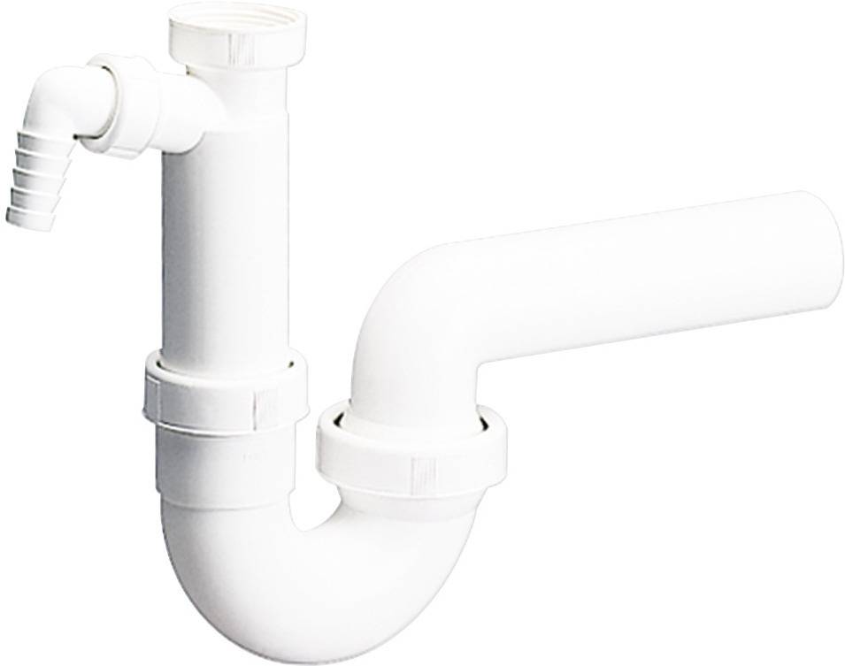 Dallmer Röhren-Siphon 100/1 m 1 Waschgeräte-Anschluss 11/4 xDN 40