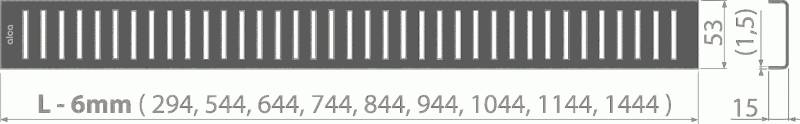 Eine Nahaufnahme eines Lineals zeigt eine Reihe vertikaler Linien und die teilweise sichtbaren Zahlen '4, 844, 944' unterhalb des Lineals.