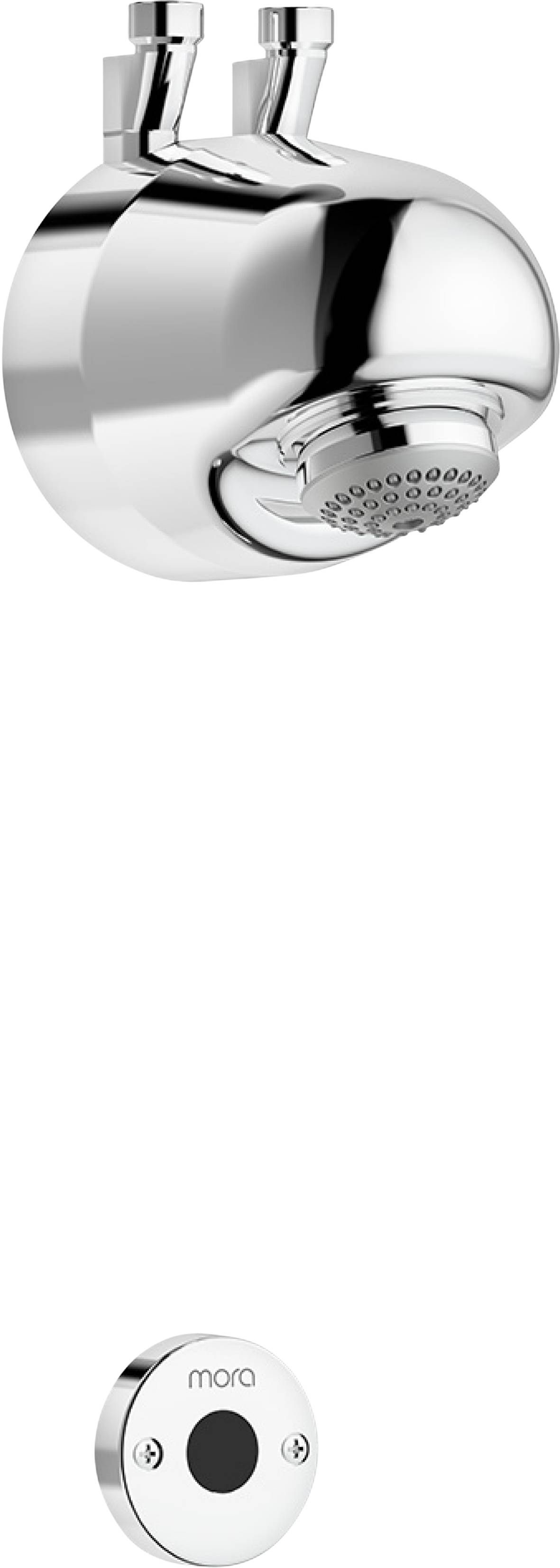 MORA tronic Compact Duschkopf WMS, mit Thermostat, Anschluss von oben Netzbetrieb