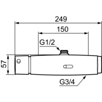MORA tronic WMS, Duschthermostat Batteriebetrieb Chrom MORA tronic WMS, Duschthermostat Batteriebetrieb Chrom