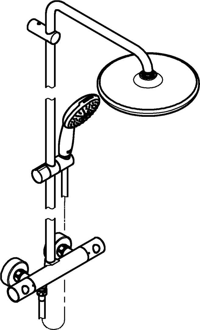 GROHE Duschsystem Tempesta 250 26670_1 Brause-THM KB Tempesta 250 chrom