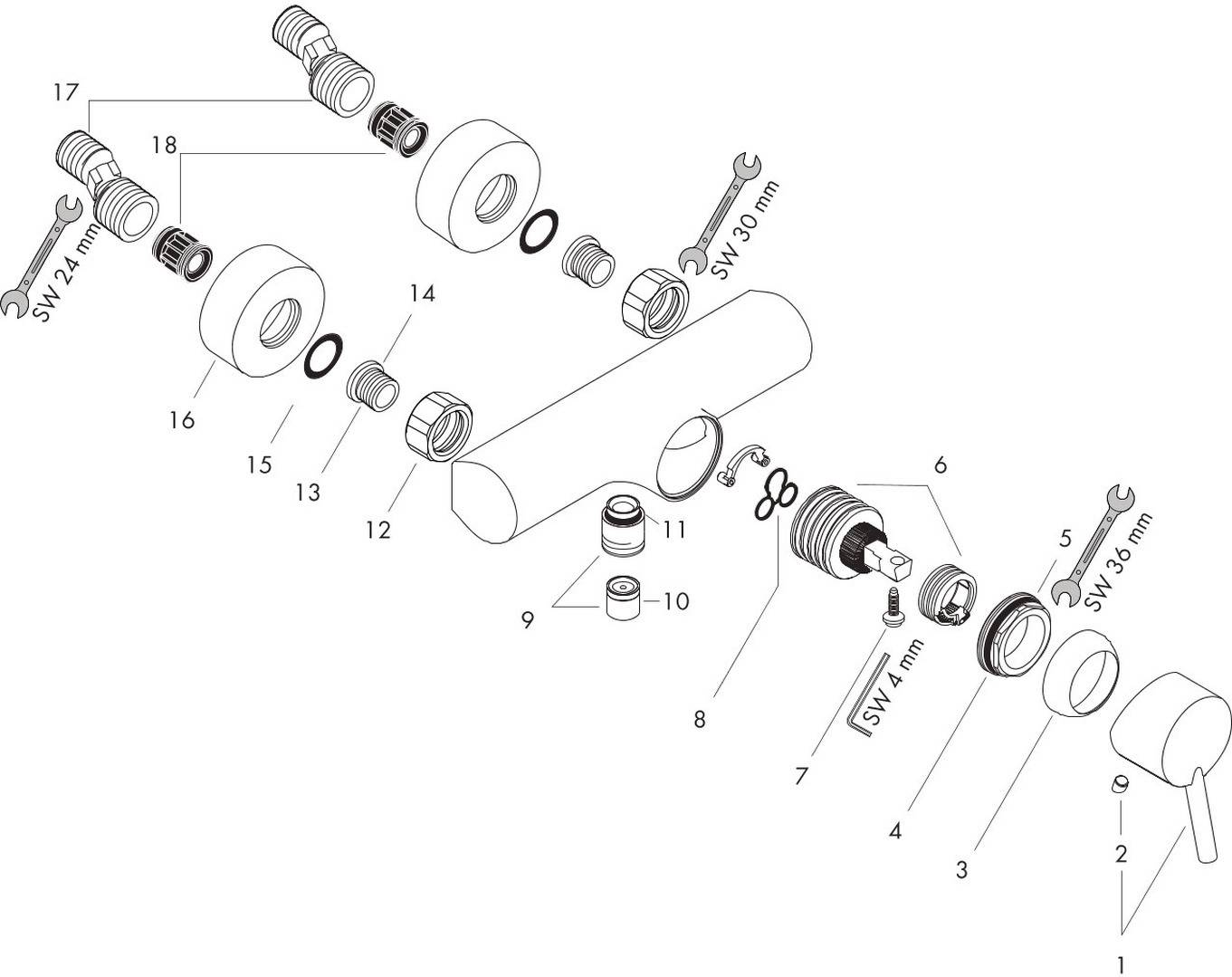 hansgrohe Einhandmischer Brause Talis S Aufputz verchromt