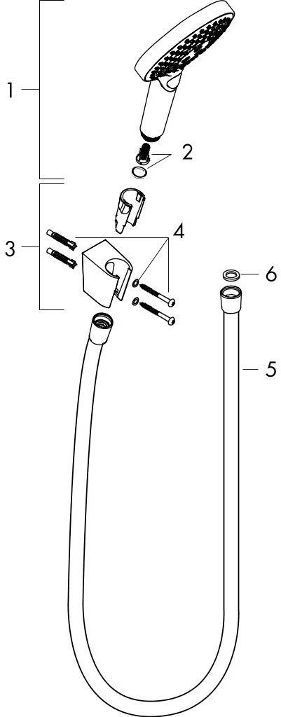 HG BS Raindance Select S 120 Porter 1600mm Brauseschlauch verchromt