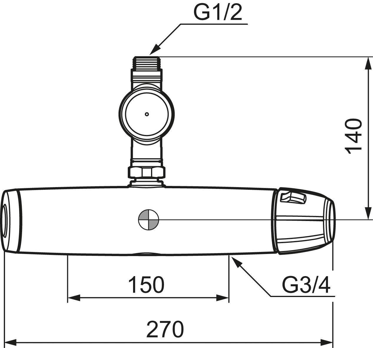 Mora FMM 9000E Duschthermostat mit Selbstschlussventil Chrom