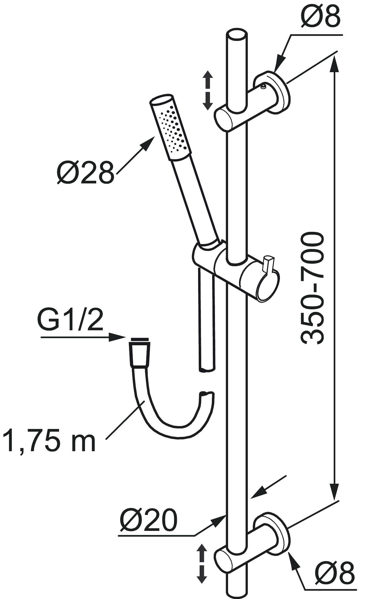 MORA REXX S6 Duschset