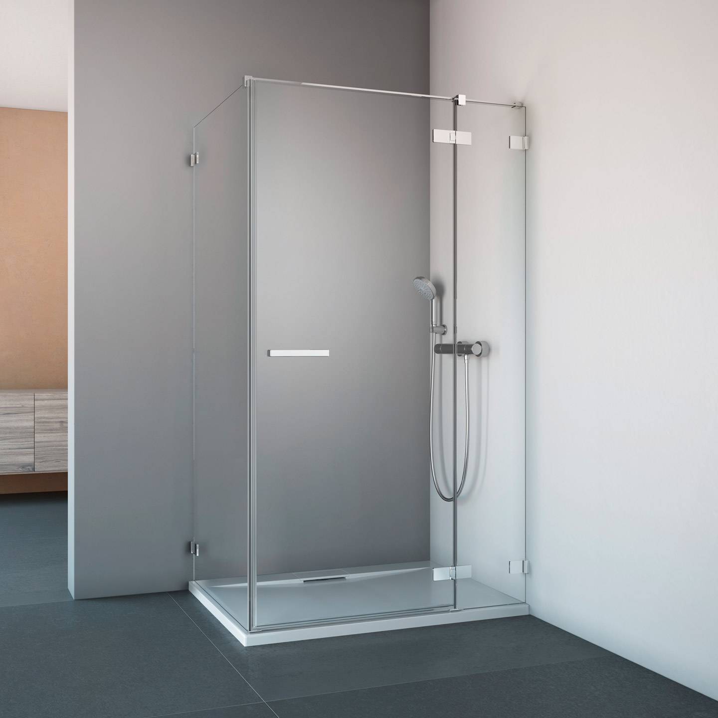 PUK NIESTE Eckdusche Nr. 2 Seitenwand 1