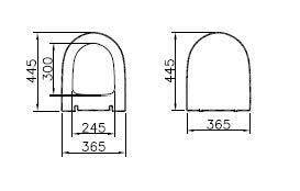 Vitra L300 Black WC-Sitz slim, softclose