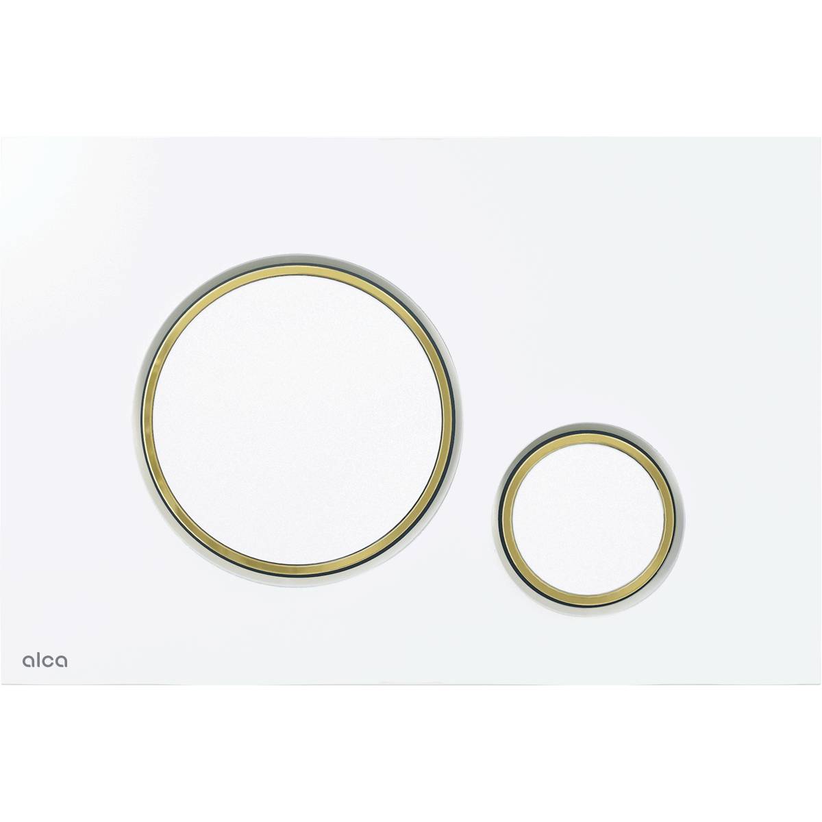 Alcadrain WC - Betätigungsplatte M775 Weiß-Glanz / Gold-Glanz