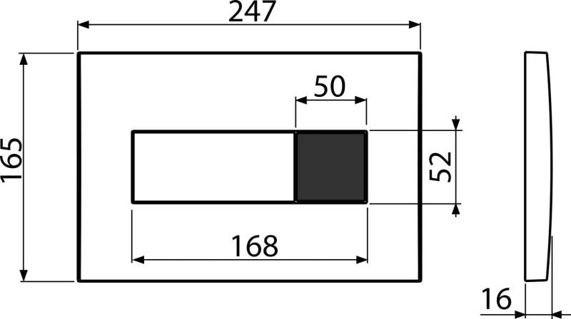 Alcadrain M371S-SLIM Betätigungsplatte mit Sensor