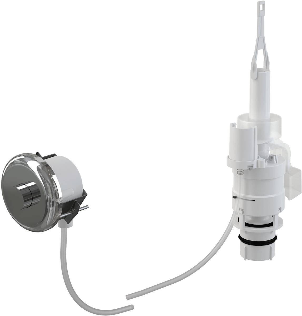 Alcadrain MPO11 Manuelle pneumatische Fernauslösung, Chrom-Glanz, für Wandeinbau