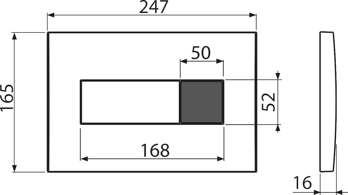 Alcadrain M371S Betätigungsplatte mit Sensor für Vorwandinstallationssysteme