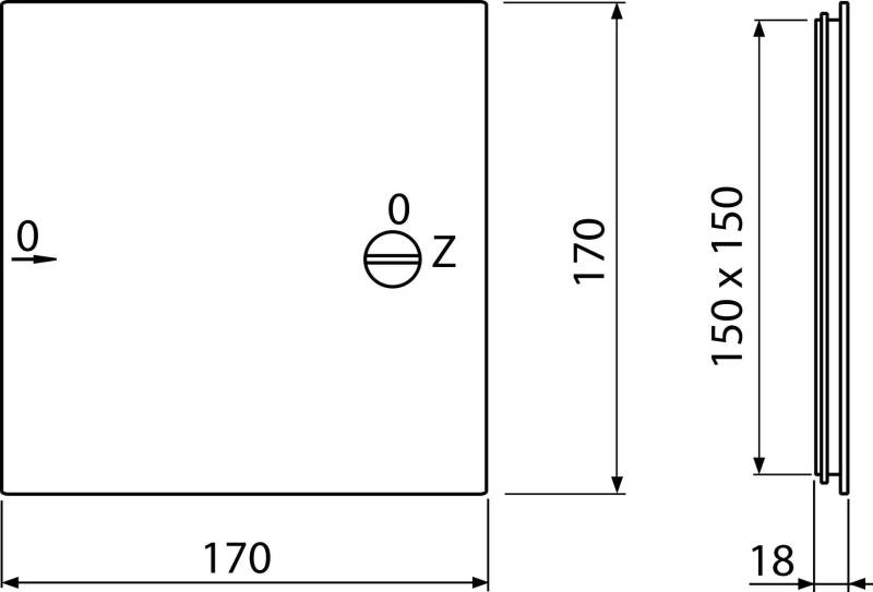 Alcadrain Badewannetür für Wartungsöffnung 150x150, Weiß