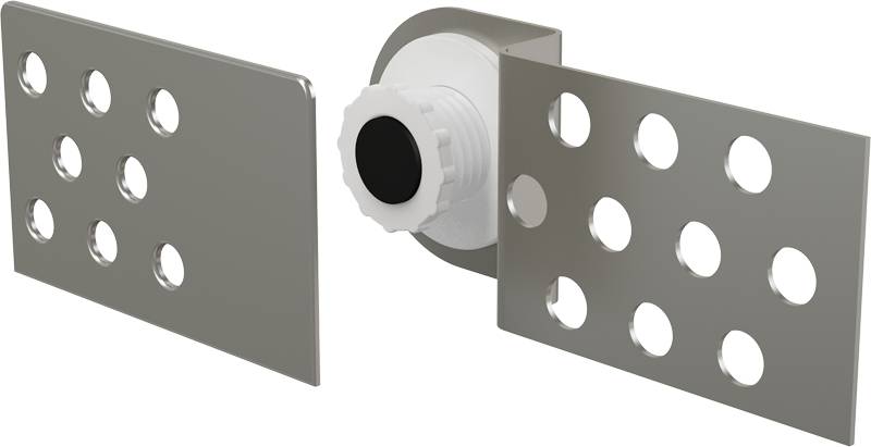 Alcadrain Badewannetür magnetisch (unter Fliesen), Höhe verstellbar