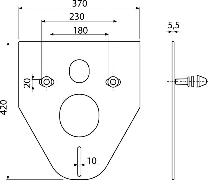 alcadrain Schallschutz für Wand-WC und Bidet mit Zubehör und Weißabdeckung