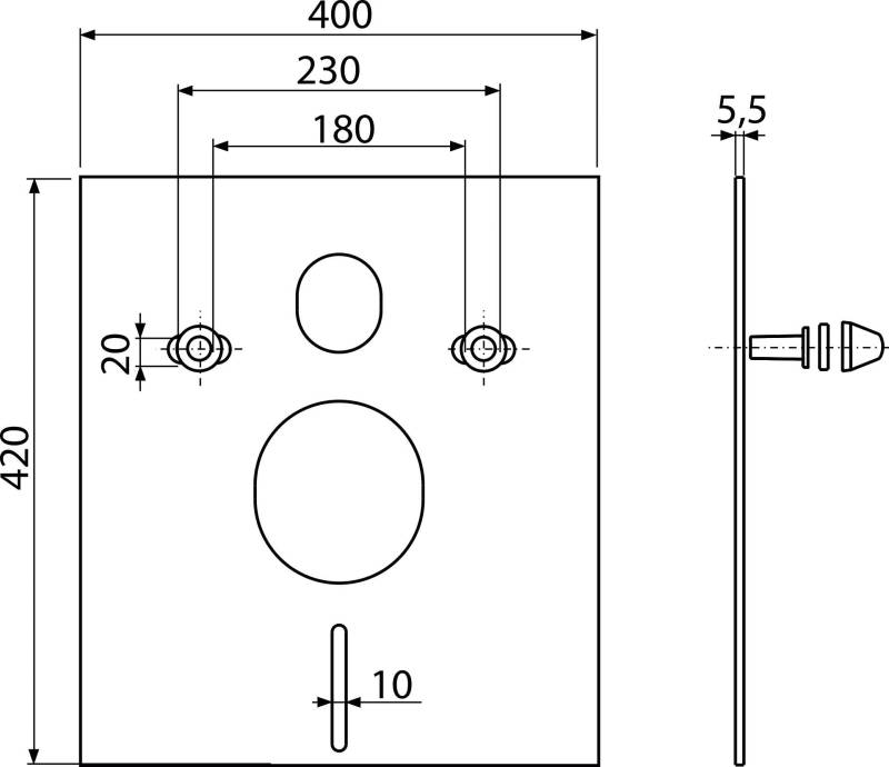 alcadrain Schallschutz für Wand-WC und Bidet mit Zubehör und Weißabdeckung