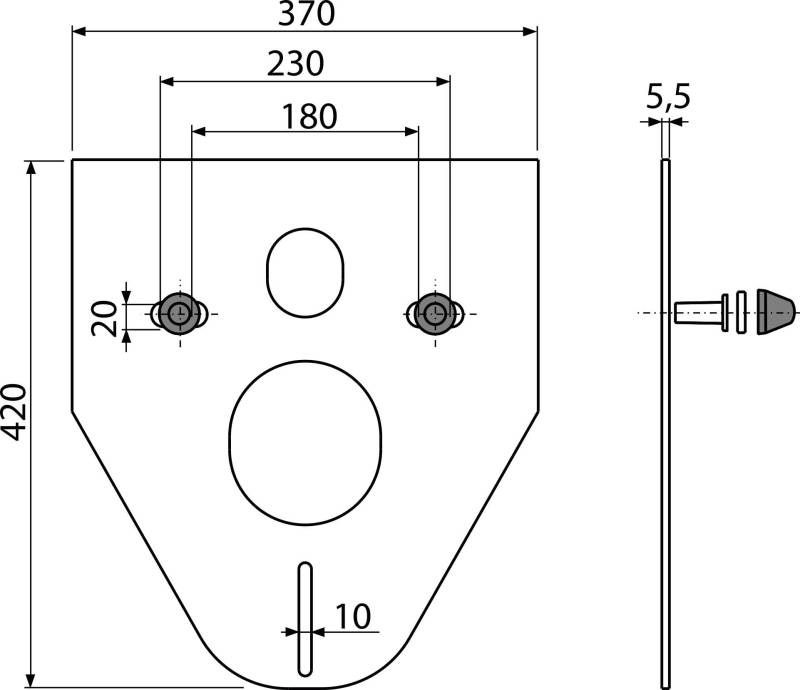 alcadrain Schallschutz für Wand-WC und Bidet mit Zubehör und Chromabdeckung