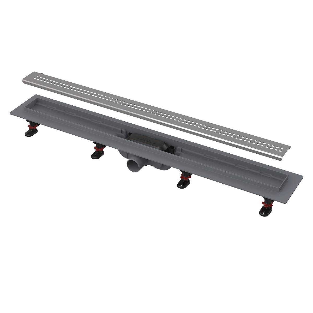 Alcadrain APZ9 Simple Duschrinne mit Rand für den perforierten Rost chrom 750 mm