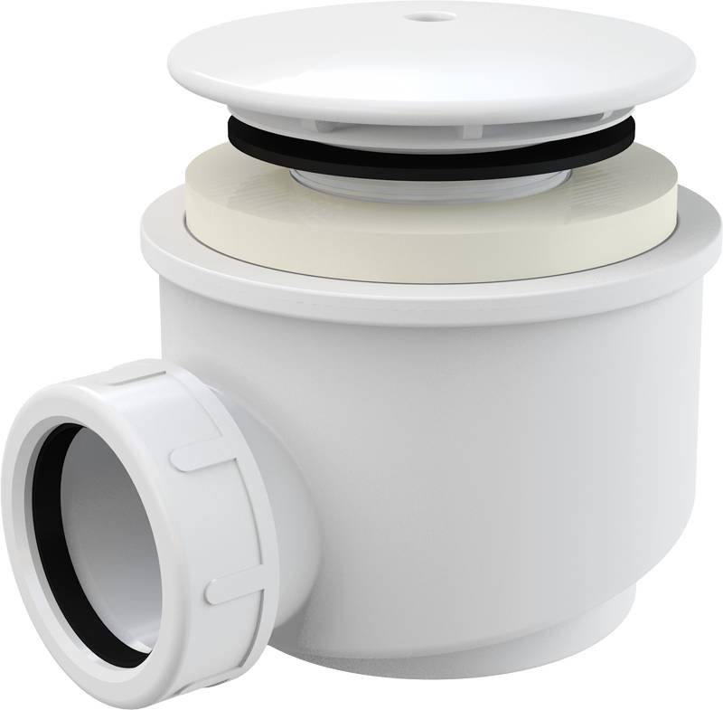 Alcadrain A47B-60 Ablaufgarnitur für die Duschwannen, Weiß-Glanz Ø 60