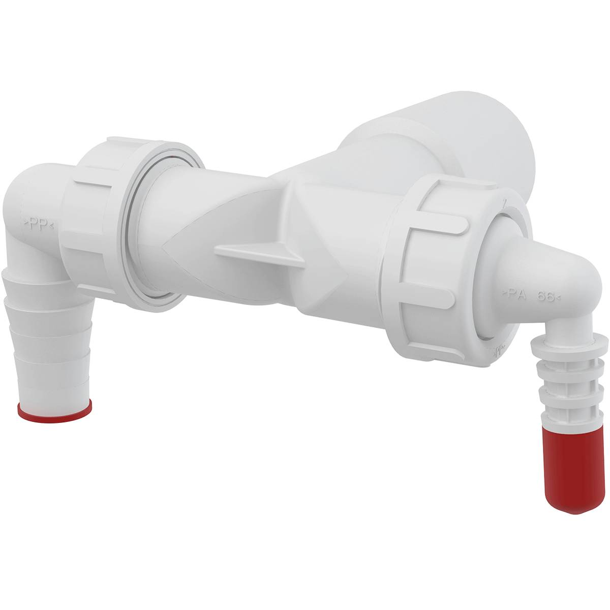 Alcadrain P156Z Doppelanschluss komplett DN40 / DN32 8 –23 mm Schlauchanschluss mit Rückschlagklappen