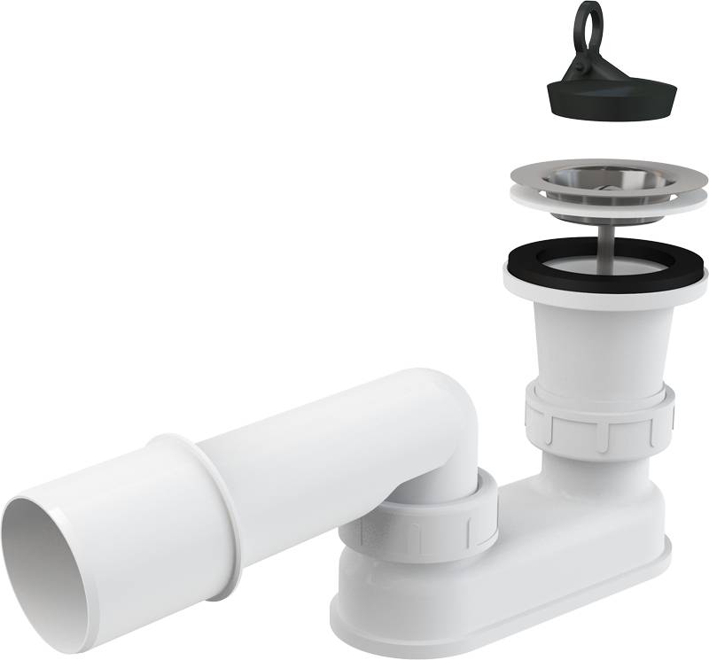 Alcadrain A461-50 Ablaufgarnitur für die Duschwannen mit Geruchsverschluss Ø 50