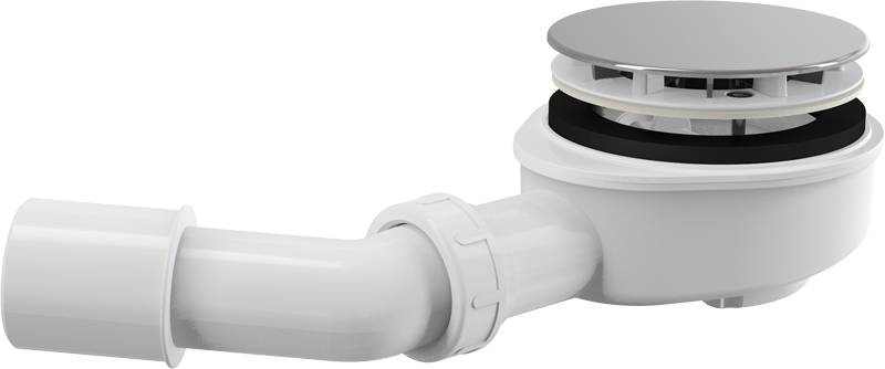 Alcadrain A492CR Ablaufgarnitur für die Duschwannen mit dicken Wänden, verchromt Ø 90