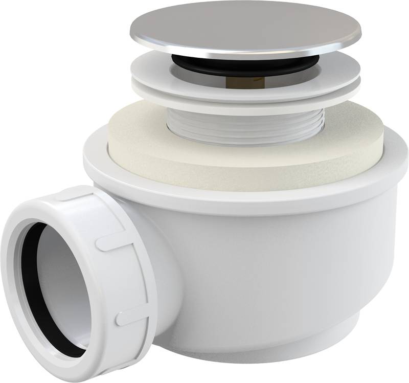 Alcadrain A476 Ablaufgarnitur CLICK/CLACK für die Duschwannen, verchromt Ø 50