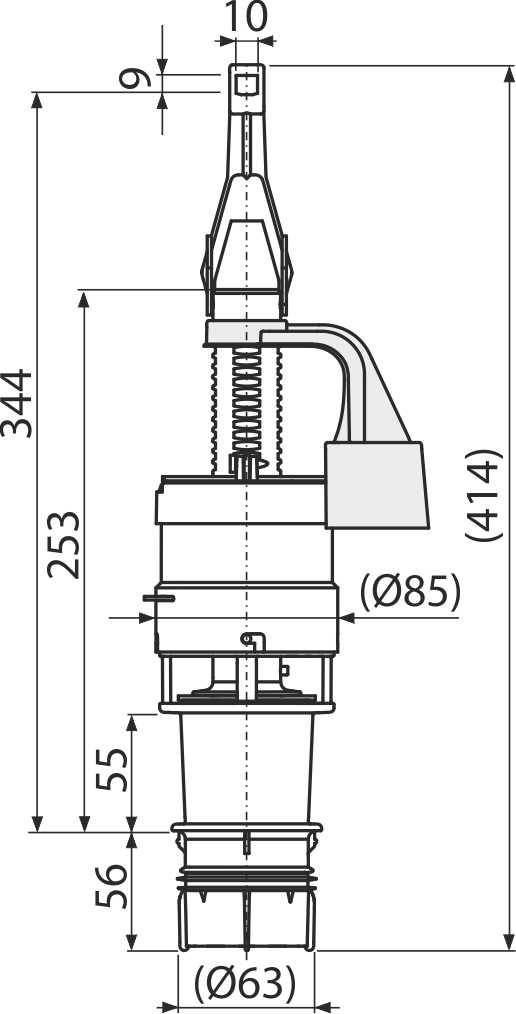 Alcadrain Ablaufventil ECOLOGY für Vorwandinstallationssysteme