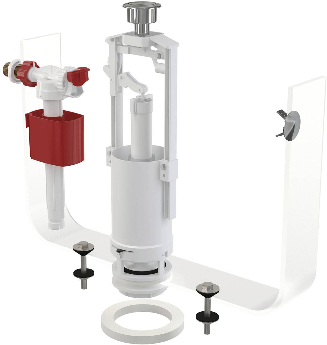 Alcadrain Spülgarnitur mit STOP-Taste SA2000K 1/2" CHROM