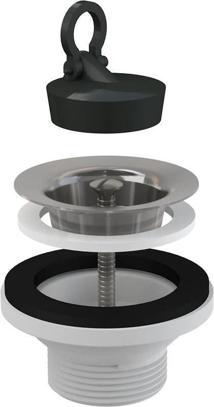 Alcadrain Ablaufventil für Waschbecken 5/4" mit einem Edelstahlgitter DN63