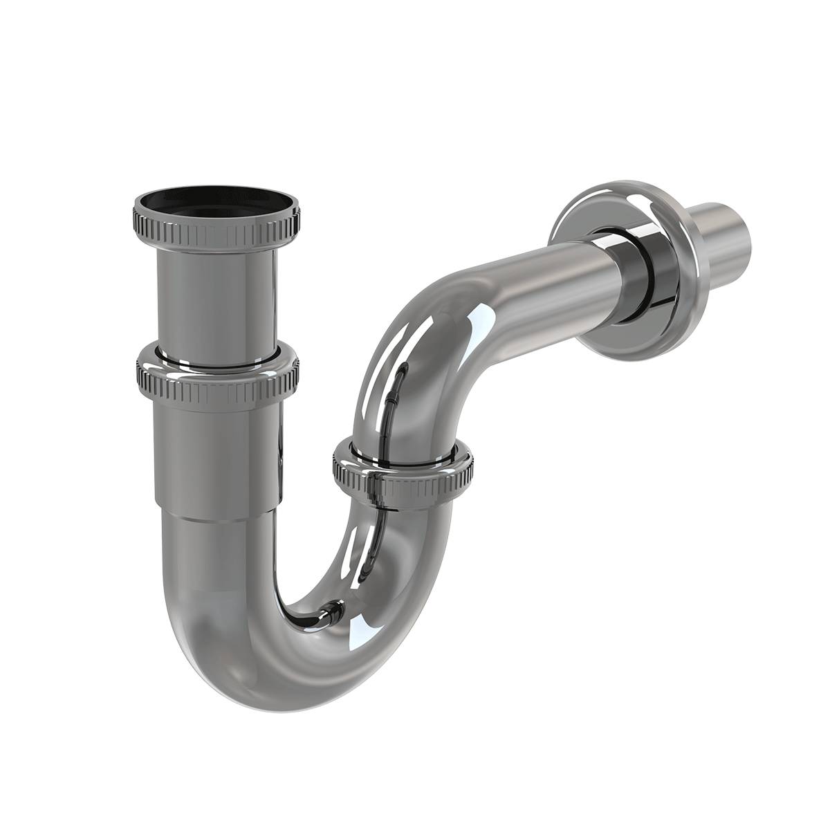 alcadrain Röhrengeruchverschluss „U“ für die Waschbecken DN32 mit einer Überwurfmutter 5/4", Metall