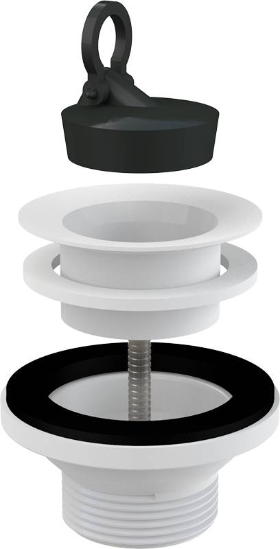 Alcadrain Ablaufventil für Waschbecken 5/4" mit einem Kunststoffgitter DN63