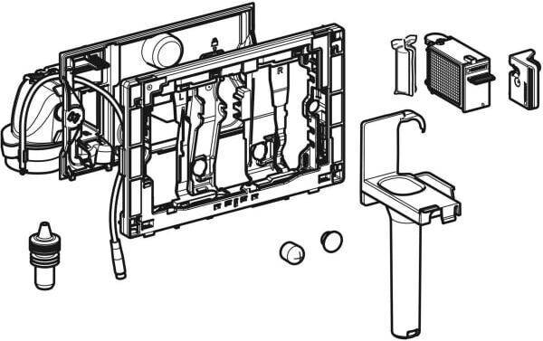 Geberit Duofresh Modul mit automat. Ausl. für Sigma UP-SPK 12 cm, anthrazitgrau