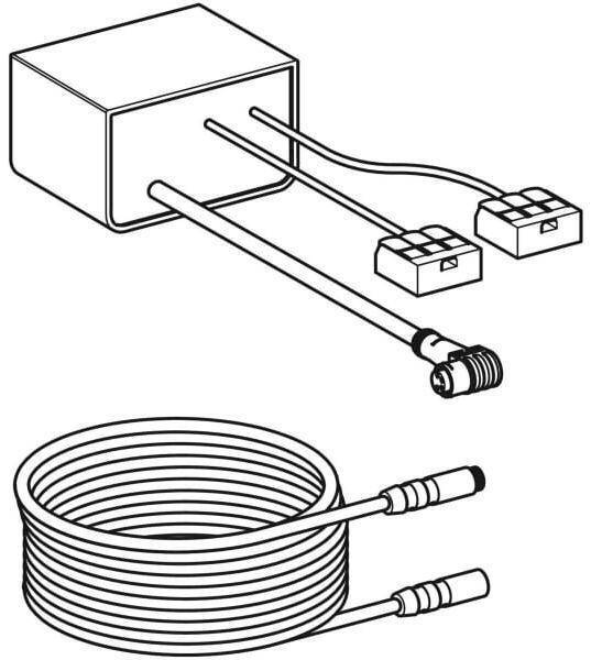 Geberit Netzteil 230 V auf 12 V DC 50 Hz mit 1,8 m Kabel für Elektroanschlussdose