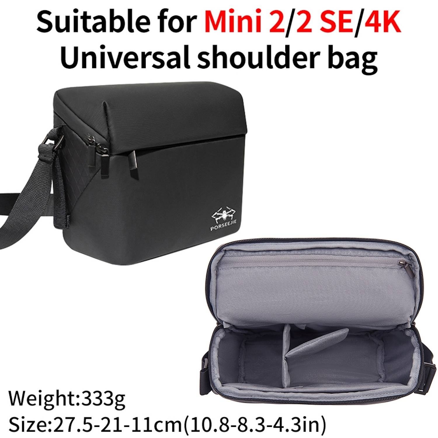 Für DJI Mini 4K / Mini 2 SE / Mini 2 Wasserdichte Schultertasche Drohne Zubehör