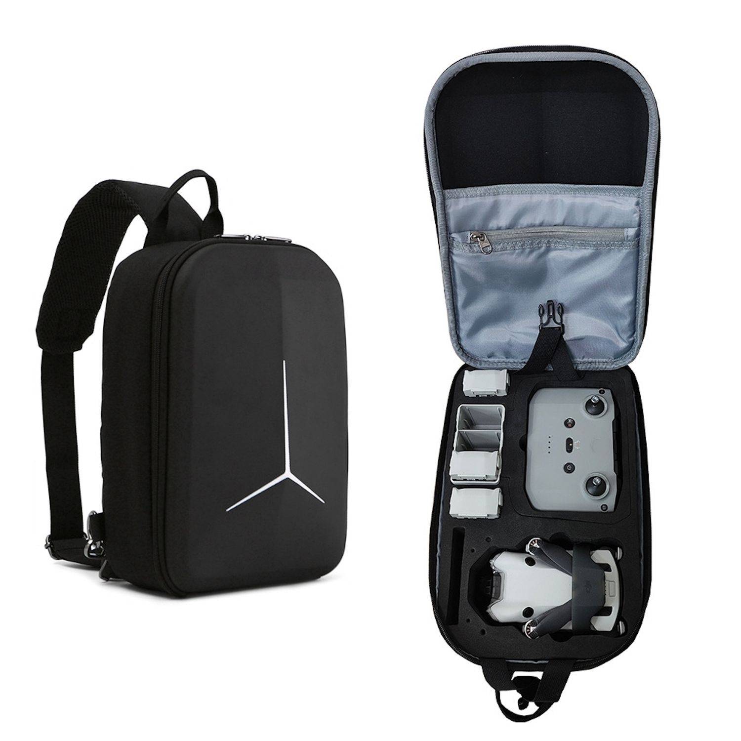 Für DJI Mini 4 Pro Brusttasche Umhängetasche Rucksack & Aufbewahrungsbox Schwarz