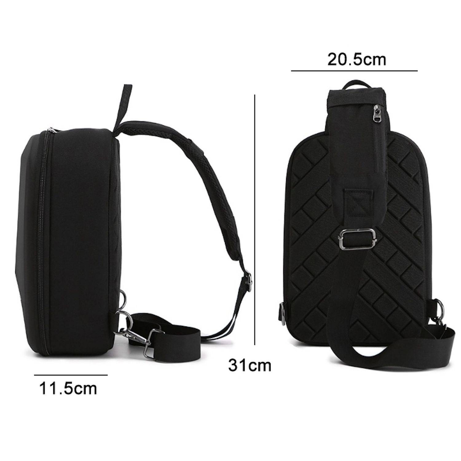 Für DJI Mini 4 Pro Brusttasche Umhängetasche Rucksack & Aufbewahrungsbox Schwarz