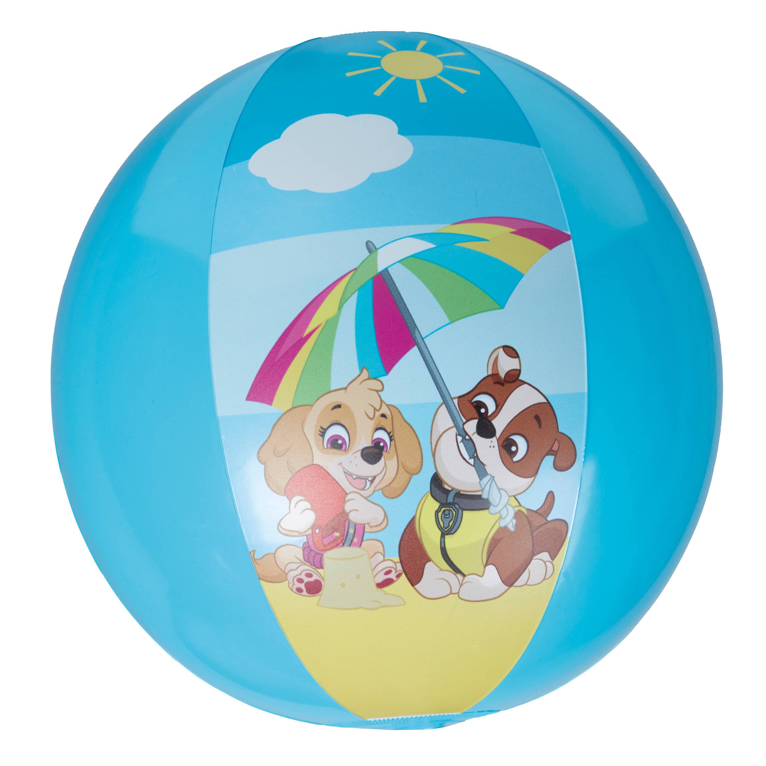 Happy People - Paw Patrol 3er Strandset - Wasserball, Schwimmring & Luftmatratze baden planschen