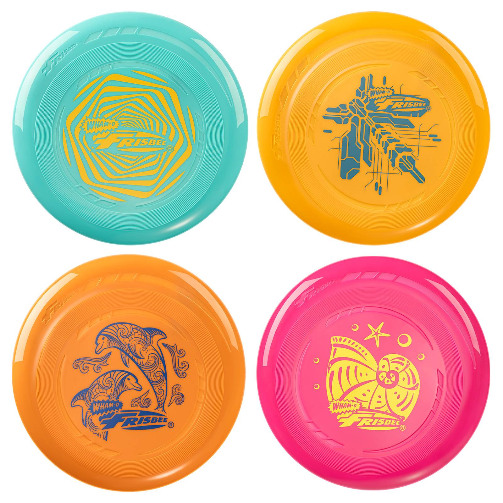 Wham-O Frisbee Go 4er Pack Flugscheibe ab 5 Jahren, 22.86 cm - 70g