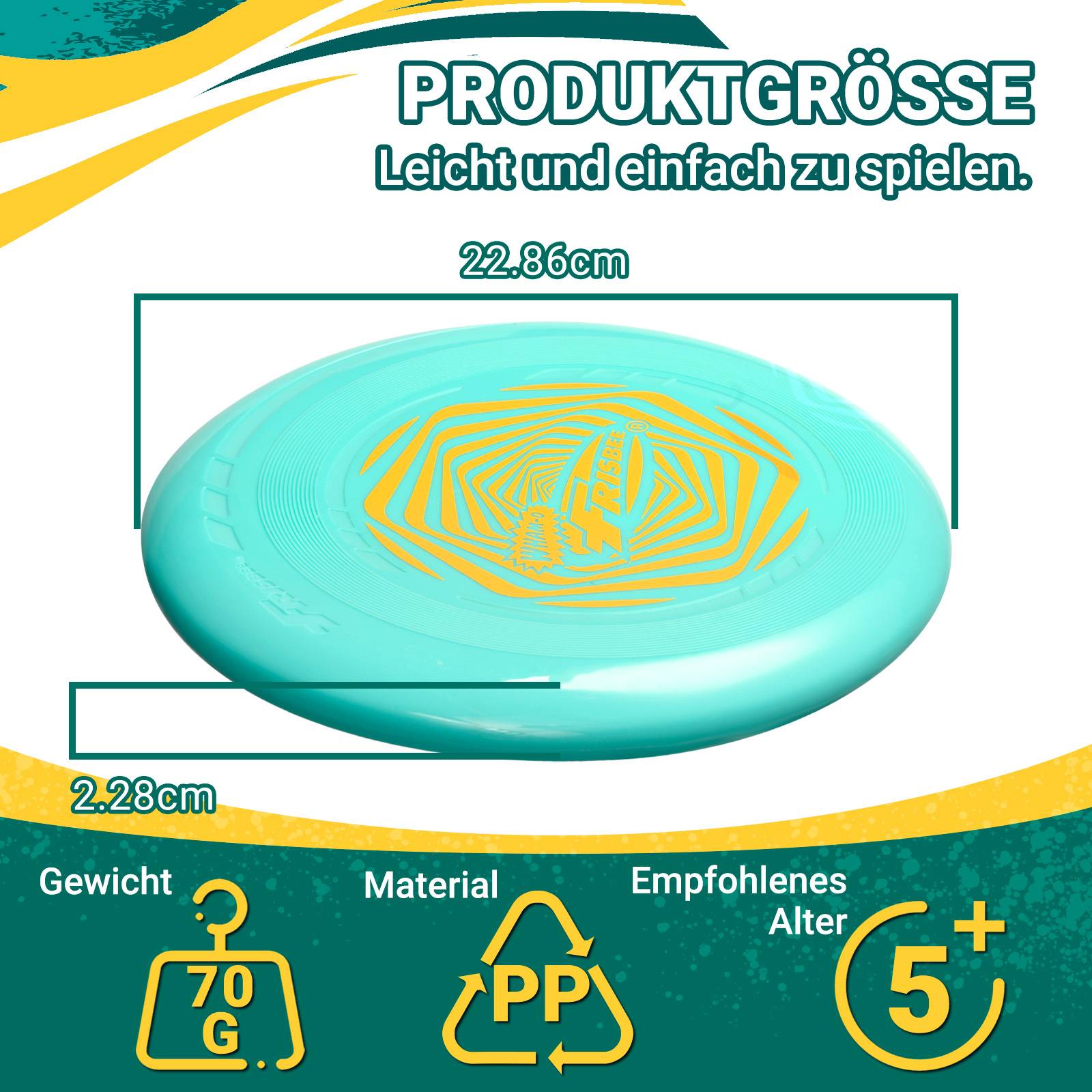 Wham-O Frisbee Go Flugscheibe für Kinder ab 5 Jahren, 22.86 cm - 70g