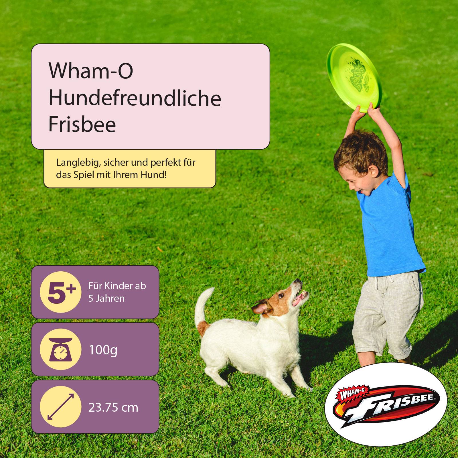 Wham-O Frisbee 4er Pack Flugscheibe, 23.75 cm 100g für Kinder ab 5 Jahren