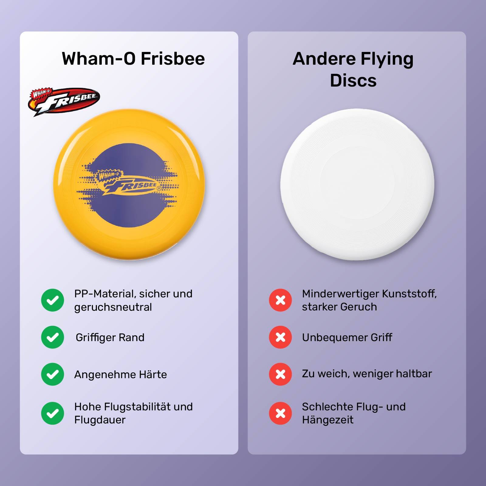Wham-O Frisbee 3er Pack Flugscheibe, 25.27 cm für Kinder ab 5 Jahren - 130g
